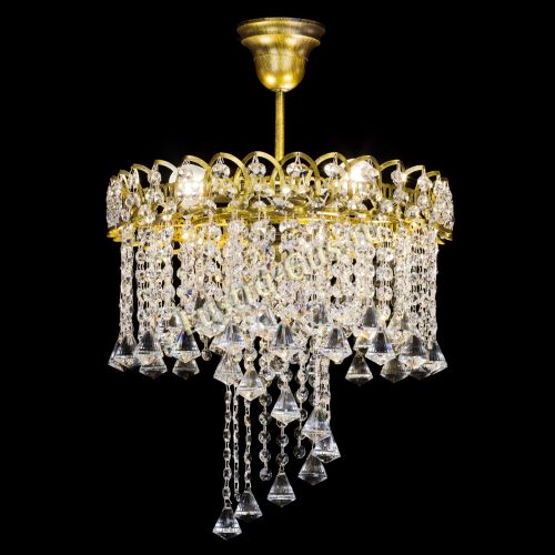 Люстра Капель Водоворот под бронзу конус 30 в Химках Гусь Хрустальный