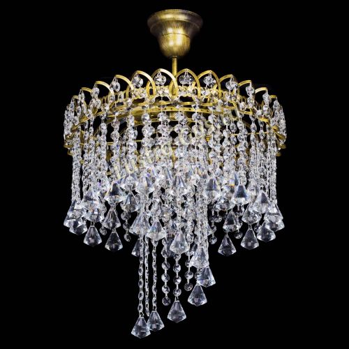 Люстра Капель Водоворот под бронзу конус 30 в Химках Гусь Хрустальный