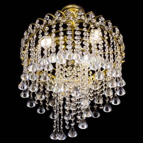 Люстра Капель Водоворот под бронзу конус 30 в Химках Гусь Хрустальный