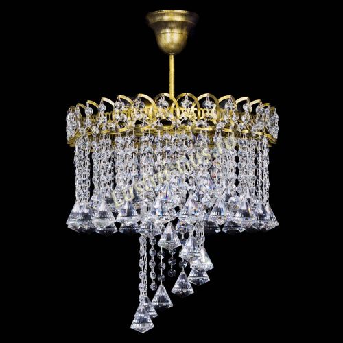 Люстра Капель Водоворот под бронзу конус 40 в Химках Гусь Хрустальный