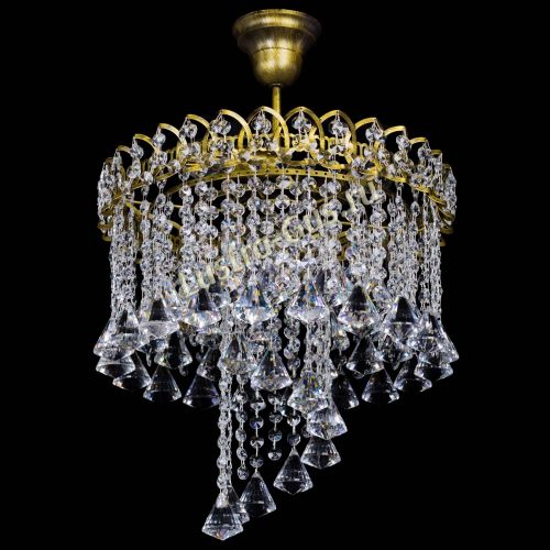 Люстра Капель Водоворот под бронзу конус 40 в Химках Гусь Хрустальный