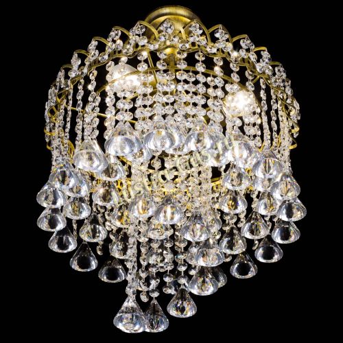 Люстра Капель Водоворот под бронзу конус 40 в Химках Гусь Хрустальный