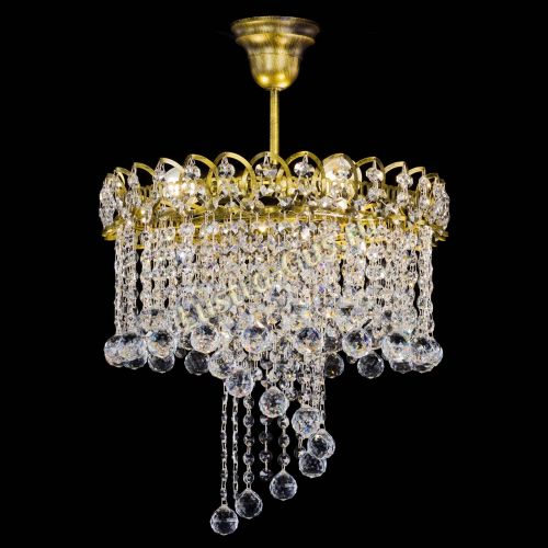 Люстра Капель Водоворот под бронзу шар 30 в Химках Гусь Хрустальный