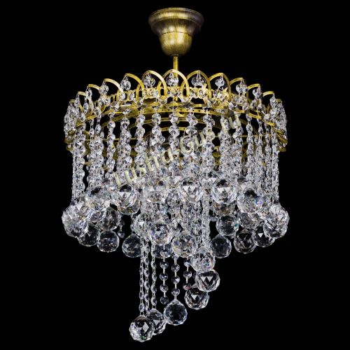 Люстра Капель Водоворот под бронзу шар 40 в Химках Гусь Хрустальный