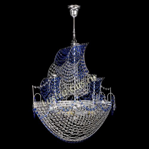 Люстра Каравелла №1 синяя в Химках Гусь Хрустальный