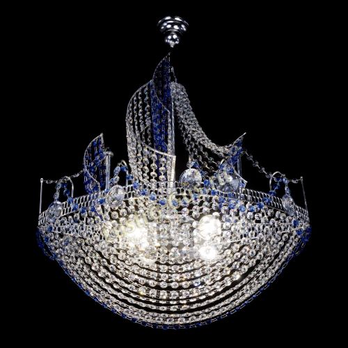Люстра Каравелла №1 синяя в Химках Гусь Хрустальный