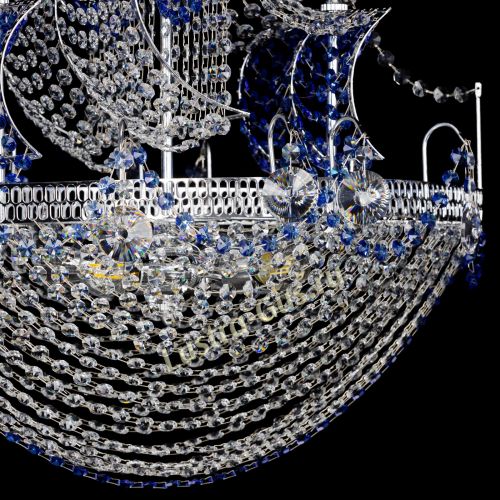 Люстра Каравелла №1 синяя в Химках Гусь Хрустальный