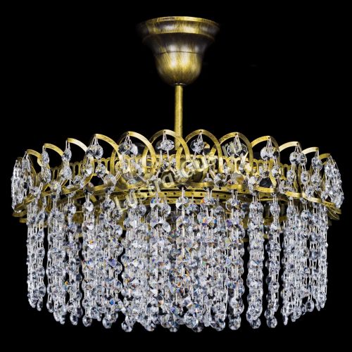 Люстра Хрустальная капель №3 под бронзу в Химках Гусь Хрустальный