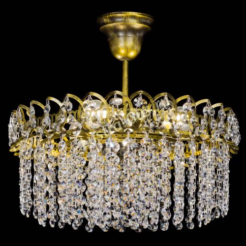 Люстра Хрустальная капель №3 под бронзу в Химках Гусь Хрустальный