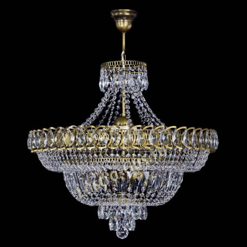 Люстра Хрустальный Каскад №8 с подвесом под бронзу в Химках Гусь Хрустальный