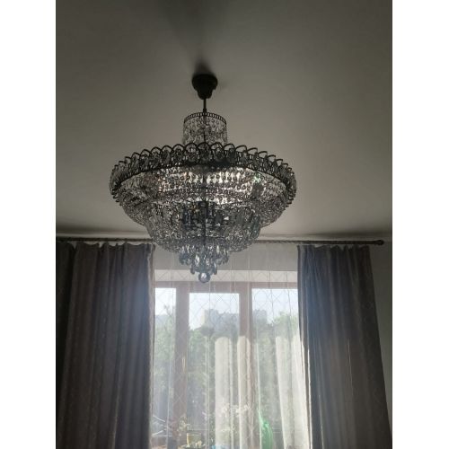 Люстра Хрустальный Каскад №8 с подвесом под бронзу в Химках Гусь Хрустальный