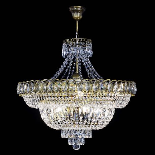 Люстра Хрустальный Каскад №8 с подвесом под бронзу в Химках Гусь Хрустальный