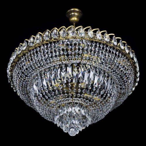 Люстра Хрустальный Каскад №8 с подвесом под бронзу в Химках Гусь Хрустальный