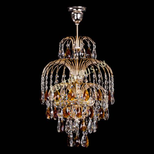 Люстра Хрустальные брызги с подвесом журавлик чайная в Химках Гусь Хрустальный