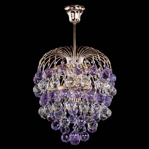 Люстра Хрустальные брызги шар 40 мм фиолетовая в Химках Гусь Хрустальный
