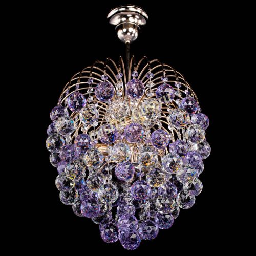 Люстра Хрустальные брызги шар 40 мм фиолетовая в Химках Гусь Хрустальный
