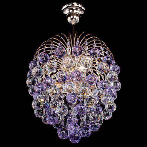 Люстра Хрустальные брызги шар 40 мм фиолетовая в Химках Гусь Хрустальный
