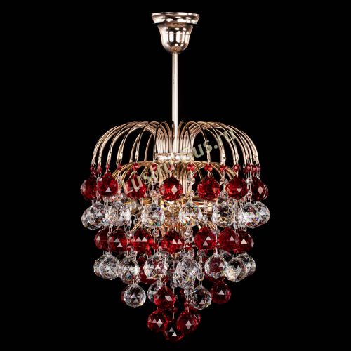Люстра Хрустальные брызги шар 40 мм красная в Химках Гусь Хрустальный