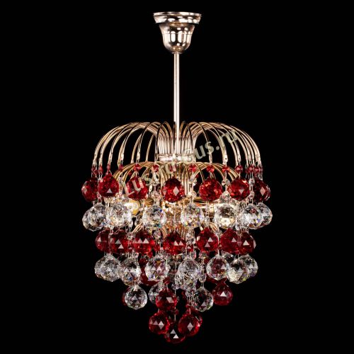Люстра Хрустальные брызги шар 40 мм красная в Химках Гусь Хрустальный