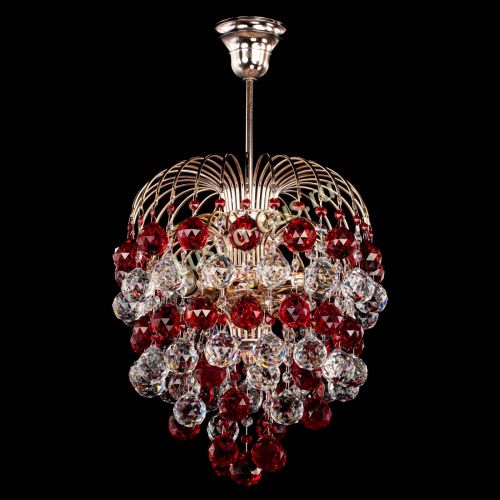 Люстра Хрустальные брызги шар 40 мм красная в Химках Гусь Хрустальный
