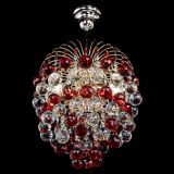 Люстра Хрустальные брызги шар 40 мм красная в Химках