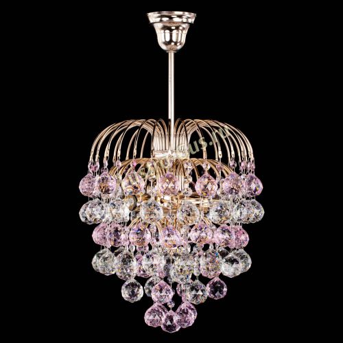 Люстра Хрустальные брызги шар 40 мм розовая в Химках Люстра Хрустальные брызги шар 40 мм розовая в Химках