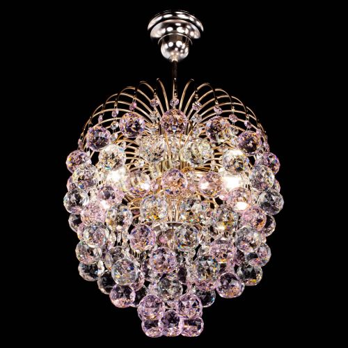 Люстра Хрустальные брызги шар 40 мм розовая в Химках Гусь Хрустальный