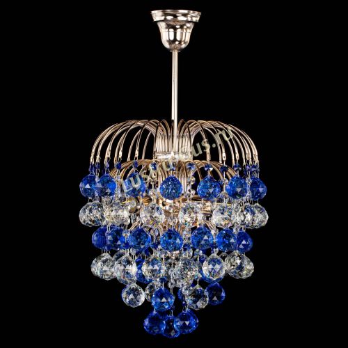 Люстра Хрустальные брызги шар 40 мм синяя в Химках Гусь Хрустальный