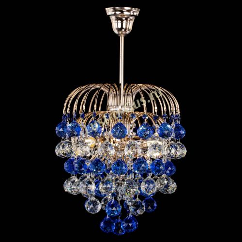 Люстра Хрустальные брызги шар 40 мм синяя в Химках Гусь Хрустальный