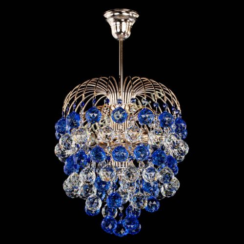Люстра Хрустальные брызги шар 40 мм синяя в Химках Гусь Хрустальный