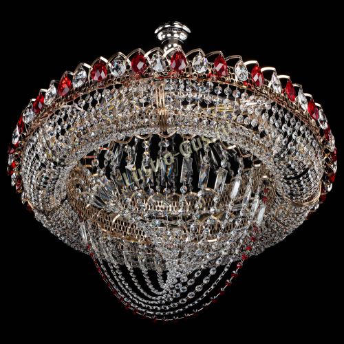 Люстра Кольцо Классика Веер №8 красная в Химках Гусь Хрустальный