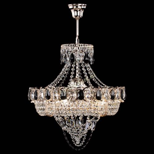 Люстра Кольцо Классика Веер черная в Химках Гусь Хрустальный