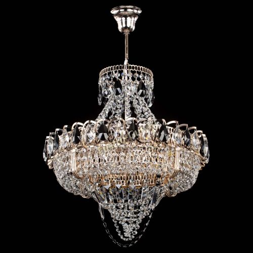 Люстра Кольцо Классика Веер черная в Химках Гусь Хрустальный