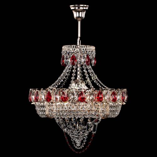 Люстра Кольцо Классика Веер красная в Химках Гусь Хрустальный