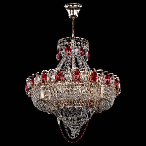 Люстра Кольцо Классика Веер красная в Химках Гусь Хрустальный