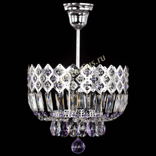 Люстра Корона №1 пластинка фиолетовая в Химках Гусь Хрустальный