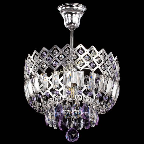 Люстра Корона №1 пластинка фиолетовая в Химках Гусь Хрустальный