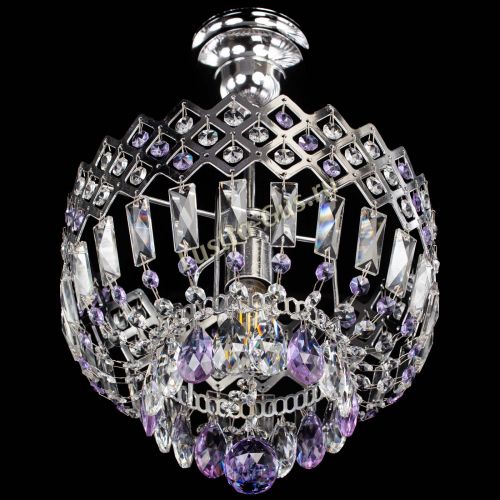 Люстра Корона №1 пластинка фиолетовая в Химках Гусь Хрустальный