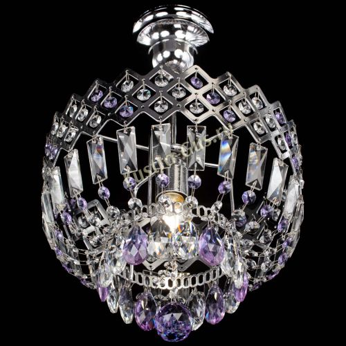 Люстра Корона №1 пластинка фиолетовая в Химках Гусь Хрустальный
