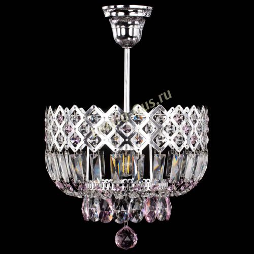 Люстра Корона №1 пластинка розовая в Химках Гусь Хрустальный