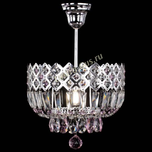 Люстра Корона №1 пластинка розовая в Химках Гусь Хрустальный