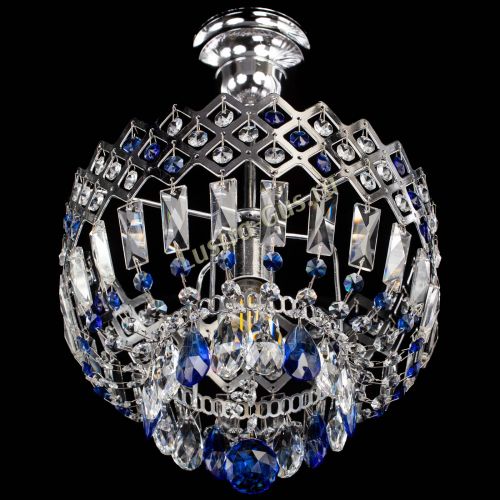Люстра Корона №1 пластинка синяя в Химках Гусь Хрустальный