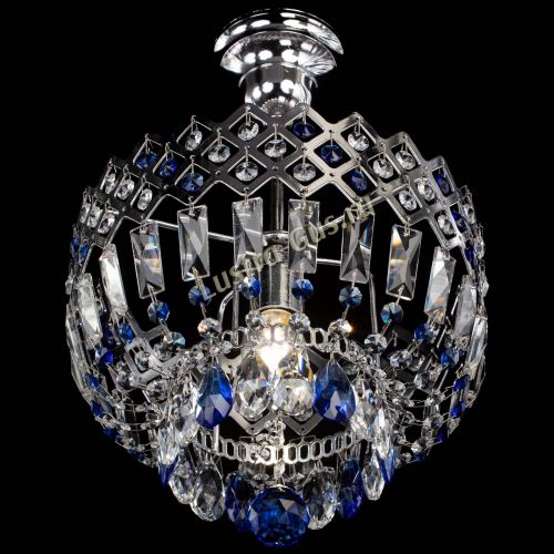 Люстра Корона №1 пластинка синяя в Химках Гусь Хрустальный