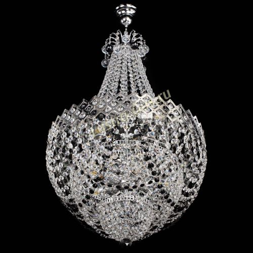 Люстра Корона №5 с подвесом Черная в Химках Гусь Хрустальный