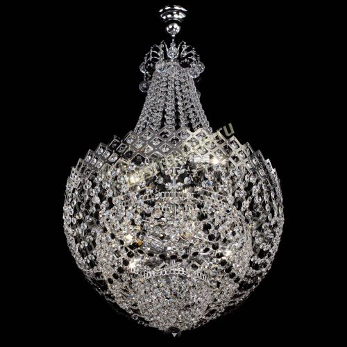 Люстра Корона №5 с подвесом Черная в Химках Гусь Хрустальный