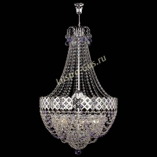 Люстра Корона №5 с подвесом Фиолетовая в Химках Гусь Хрустальный