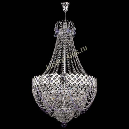Люстра Корона №5 с подвесом Фиолетовая в Химках Гусь Хрустальный