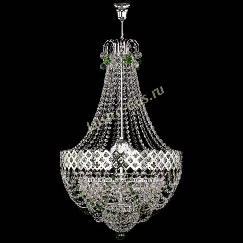 Люстра Корона №5 с подвесом Зеленая в Химках Гусь Хрустальный
