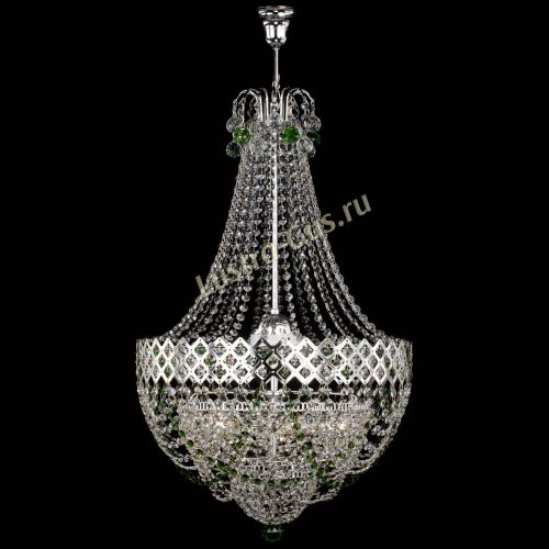 Люстра Корона №5 с подвесом Зеленая в Химках Гусь Хрустальный