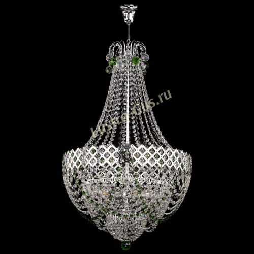 Люстра Корона №5 с подвесом Зеленая в Химках Гусь Хрустальный